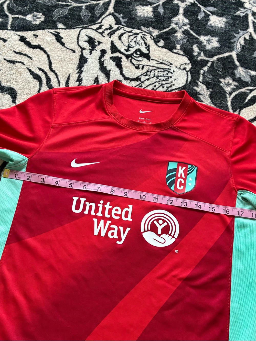 002 - YOUTH KIDS XL NIKE KC KANSAS CITY CURRENT SOCCER NWSL JERSEY